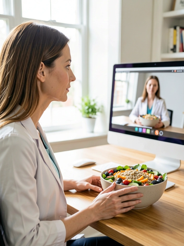 Online Ernährungsberatung im Gespräch